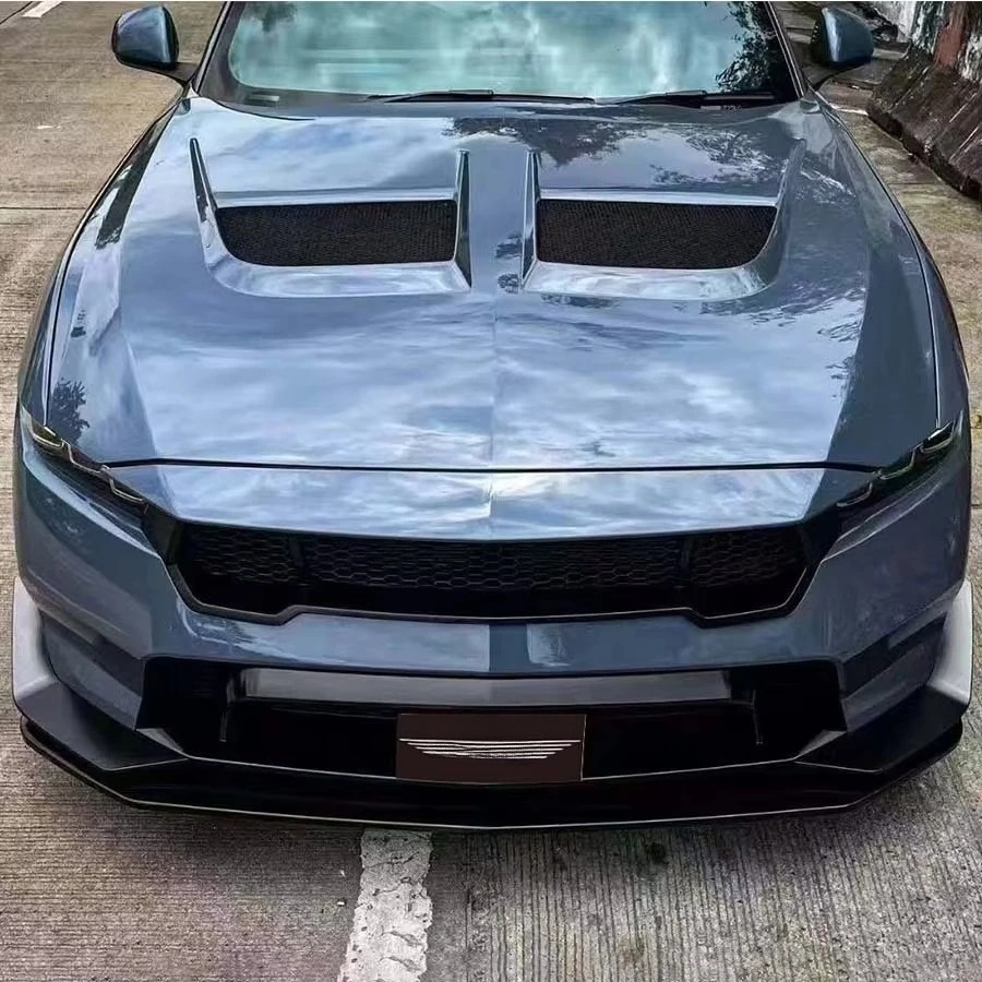 New GTD Style Front Bumper for Mustang Dark Horse-Bolt-On Black Primming Body Kit
